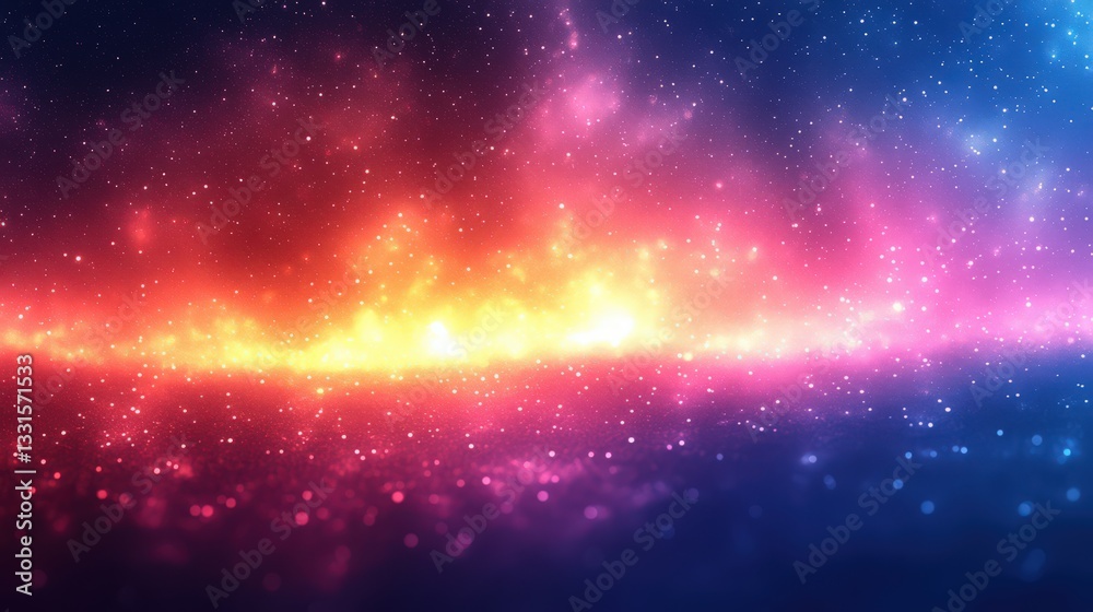Fototapeta premium Celestial Symphony: A Cosmic Tapestry of Radiant Light and Vibrant Color