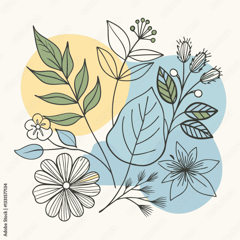 Obraz premium abstract floral background with flowers abstract floral background