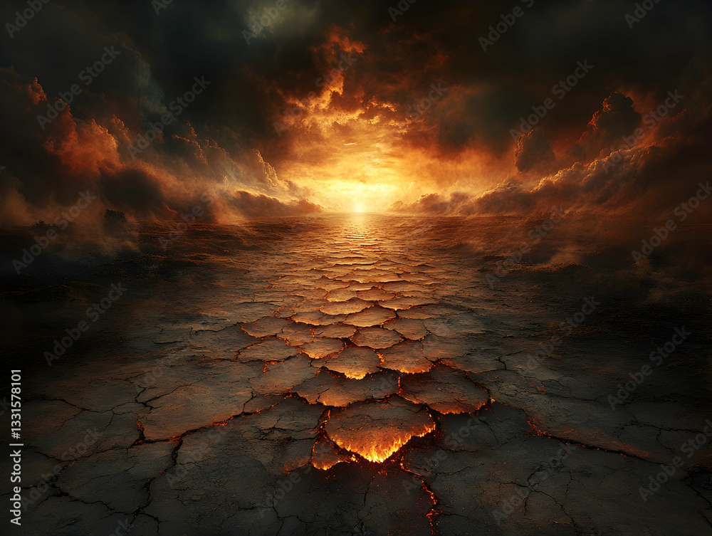 Fiery, cracked path to dawn Fiery, cracked path to dawn