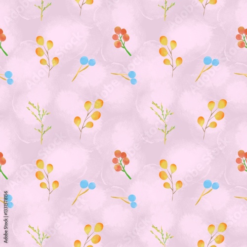 Obraz na płótnie Leaves seamless pattern on background. w salonie
