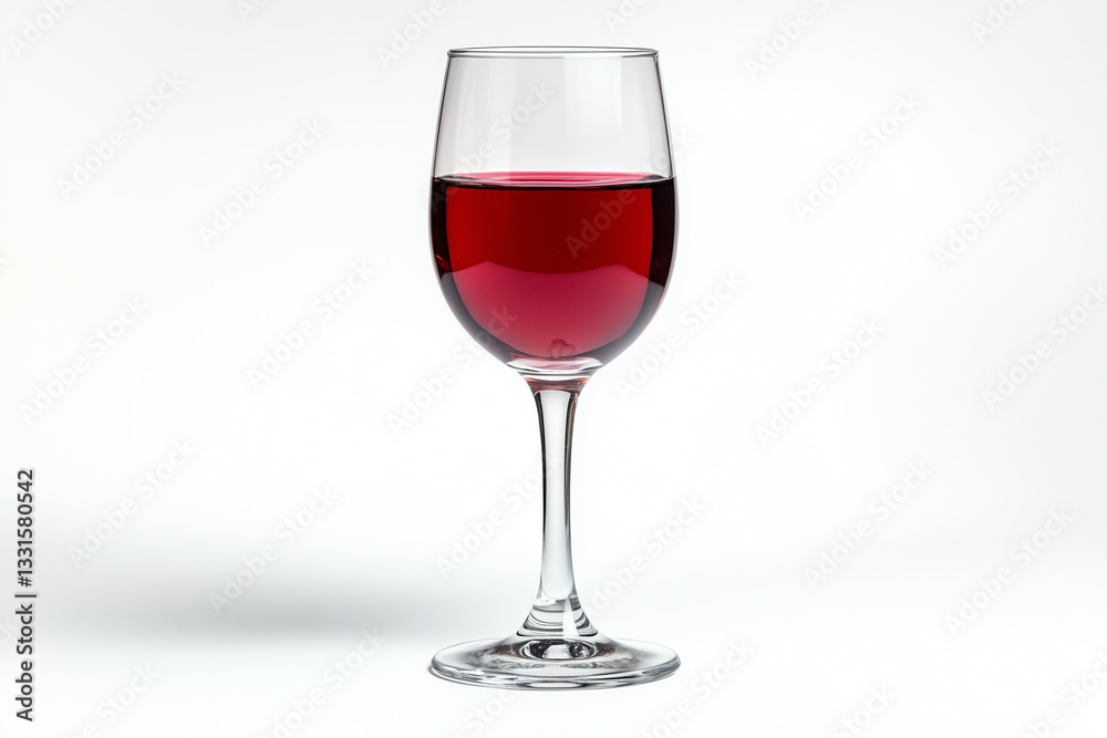 Selective focus glass of red wine isolated on white background, Clear glass of red wine on white background. Selective focus glass of red wine isolated on white background, Clear glass of red wine on white background.