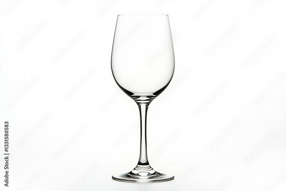 Selective focus empty glass of wine isolated on white background, Clear glass of wine on white background. Selective focus empty glass of wine isolated on white background, Clear glass of wine on white background.