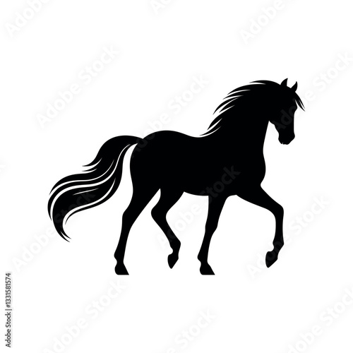 Elegant Horse Silhouette on Hill - Perfect for Nature and Freedom Themes