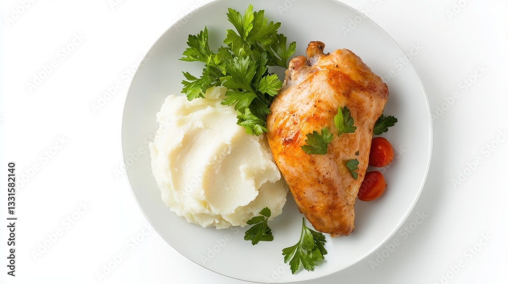 Grilled Chicken Breast with Mashed Potatoes and Fresh Herbs Grilled Chicken Breast with Mashed Potatoes and Fresh Herbs