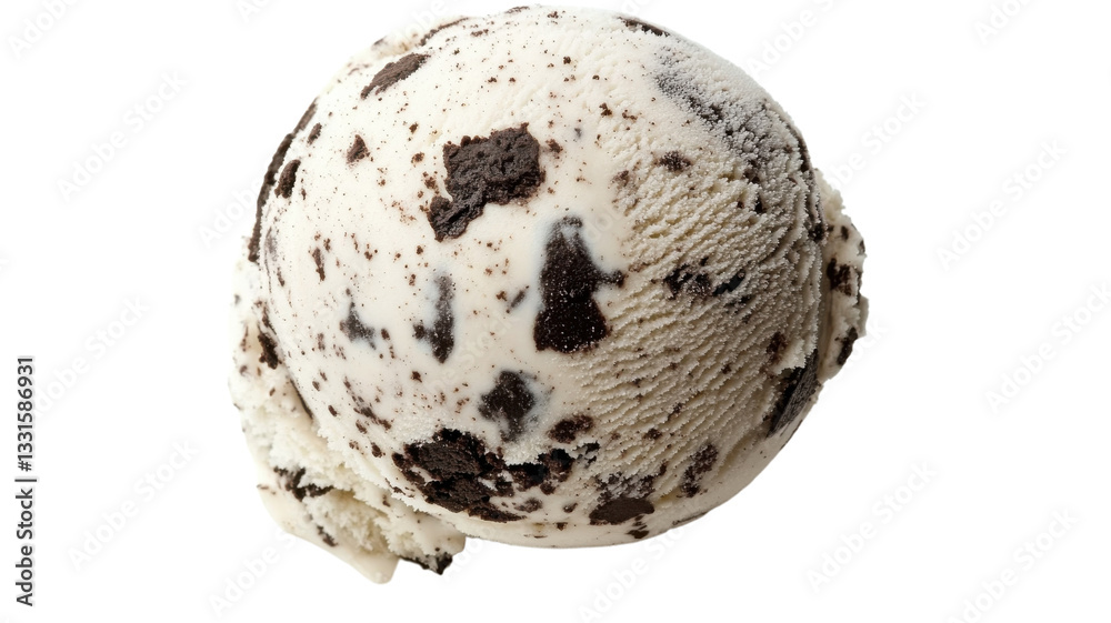 Creamy vanilla ice cream with chocolate cookie pieces served in a bowl for a delightful dessert experience Creamy vanilla ice cream with chocolate cookie pieces served in a bowl for a delightful dessert experience