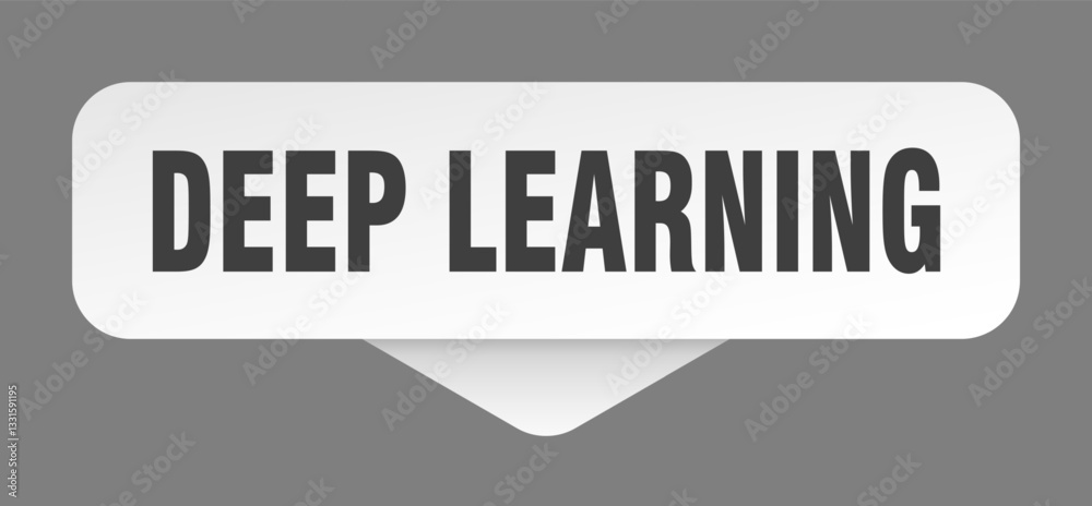 deep learning sticker. deep learning sign isolated on gray background deep learning sticker. deep learning sign isolated on gray background