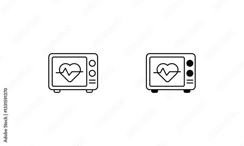 Cardiogram vector icons set stock illustration Cardiogram vector icons set stock illustration