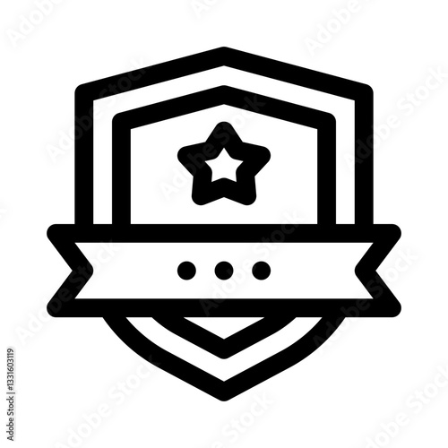 Badge line icon