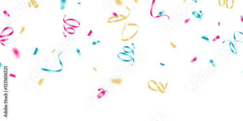 confetti background Stunning colors that zigzag down for the celebration. Festive decoration vector illustration