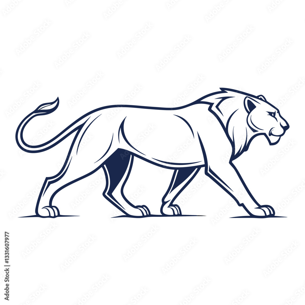 Obraz premium A lion vector art design template