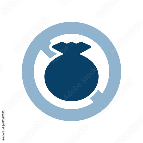 ごみ捨て禁止のアイコンイラスト