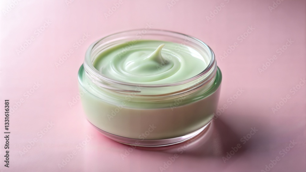 Close-Up of a Beauty Mask in a Jar on a Solid Background Close-Up of a Beauty Mask in a Jar on a Solid Background