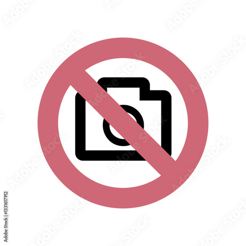 撮影禁止のアイコンイラスト