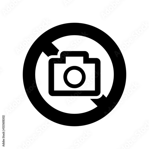 撮影禁止のアイコンイラスト