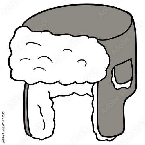 ushanka illustration hand drawn isolated vector
