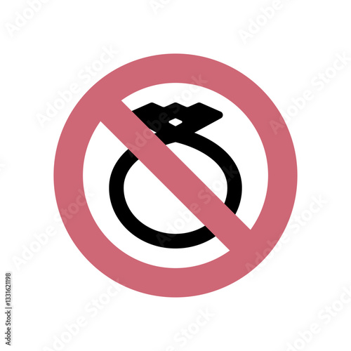 ごみ捨て禁止のアイコンイラスト