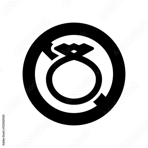 ごみ捨て禁止のアイコンイラスト