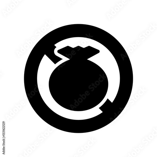 ごみ捨て禁止のアイコンイラスト