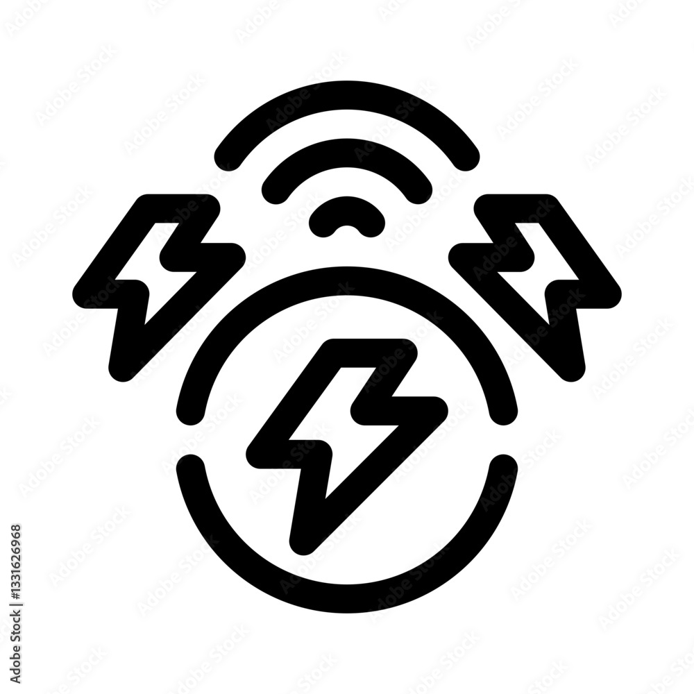 Wireless Fast Charging line icon Wireless Fast Charging line icon