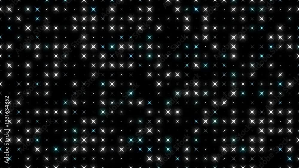 Abstract sparkling star with glowing effect. Dynamic twinkling light stars showing with reverse glittering effect suitable for video jockey, music background, presentation, and intro shows.