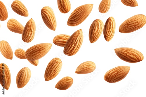 Wallpaper Mural a dynamic scene of almonds falling through the air Torontodigital.ca