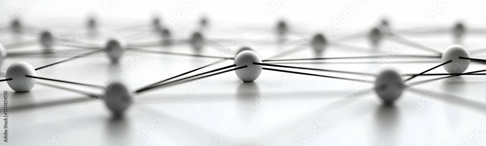 A network of interconnected nodes and lines, representing the concept of data technology A network of interconnected nodes and lines, representing the concept of data technology