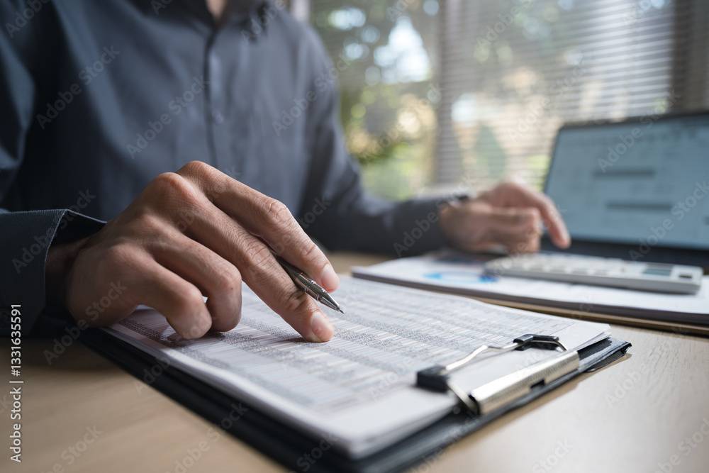 Accountant used a calculator financial analysis managing payroll tax accounting budget accounts. Accountant used a calculator financial analysis managing payroll tax accounting budget accounts.