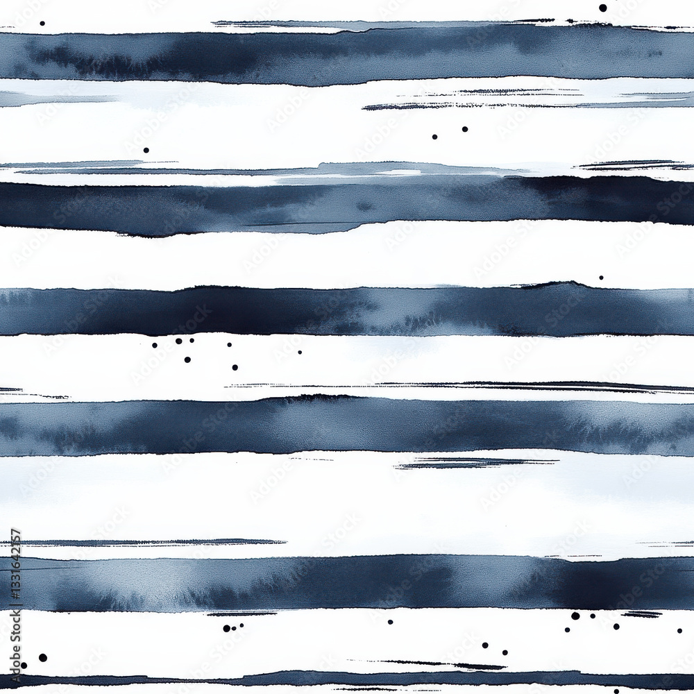 Naklejka premium Seamless pattern Faded navy and white distressed stripes with retro artistic texture, Seamless pattern for textile and tile decoration