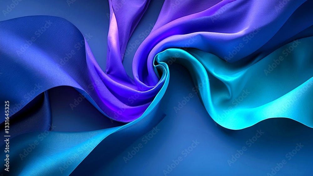 Obraz premium Elegant dark blue gradient with purple and teal hues