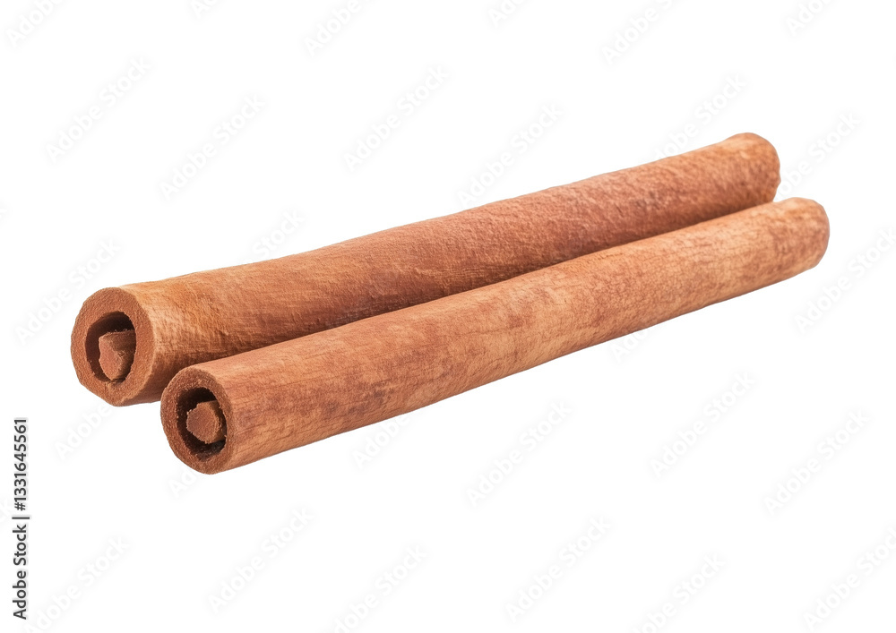 Cinnamon stick spice isolated on white background