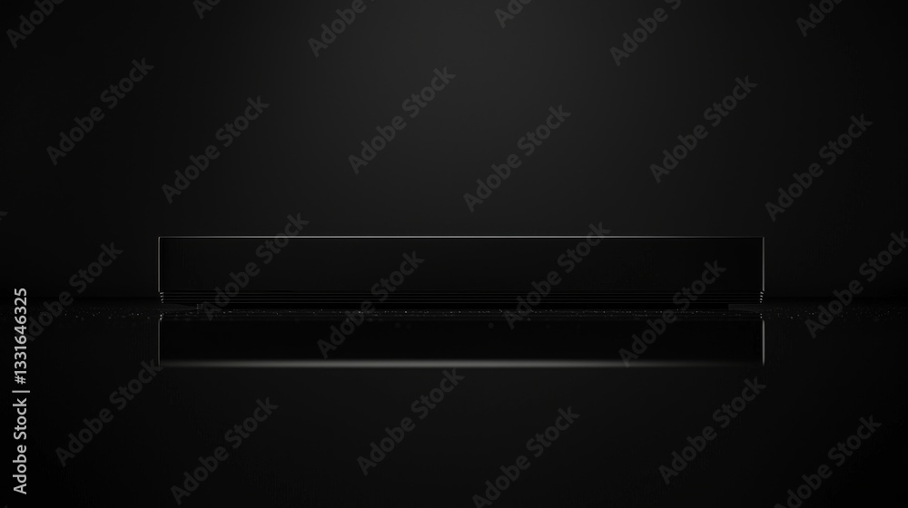 Fototapeta premium Sleek black device on dark background