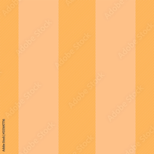 Valentine texture textile vertical, sensual seamless vector pattern. Formal fabric lines background stripe in orange and amber colors.