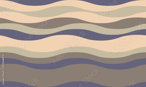 Serene abstract wave pattern in muted earth tones.  Perfect for backgrounds, textiles, website designs, and packaging.  Evokes calmness and natural fluidity.  Modern minimalist aesthetic.