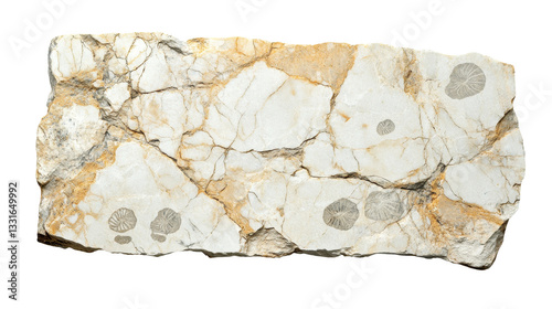 Ancient Fossil Rock: A Geological Time Capsule with Intricate Textures and Patterns, Revealing Earth's History and Natural Beauty photo