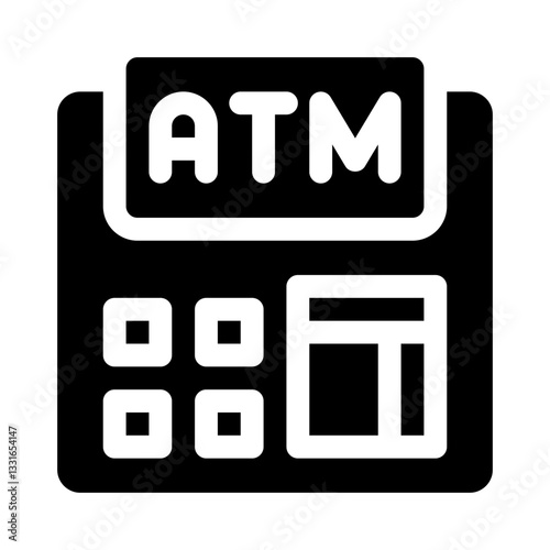 Atm glyph icon