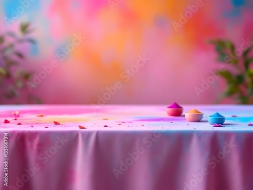 Holi Festival Celebration with Colorful Powder background