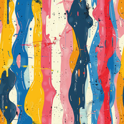 Wallpaper Mural Seamless Abstract Dripping Colors Pattern – Modern Digital Art Torontodigital.ca