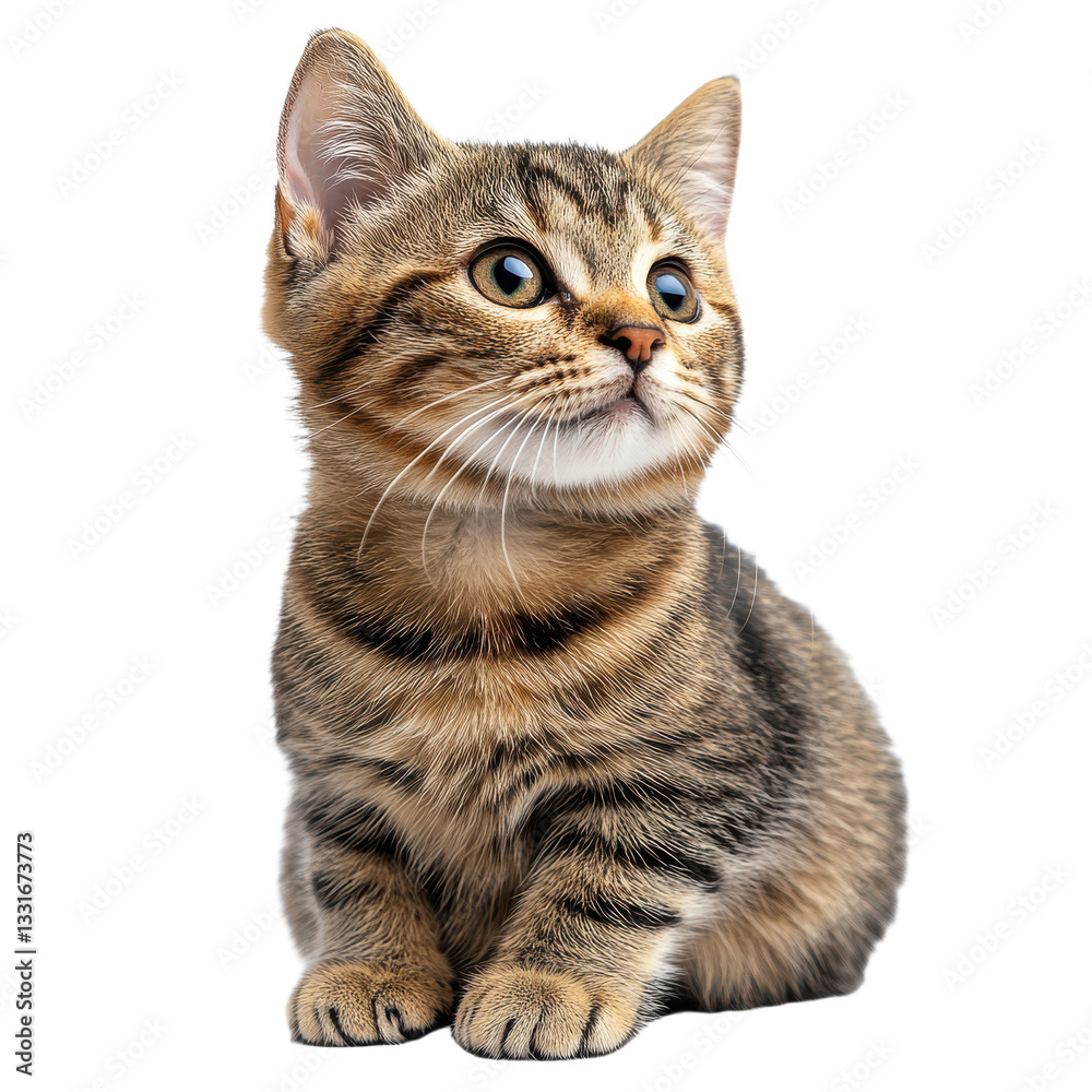 Cat isolated on transparent background