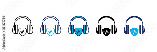 Ear Protection Multi Style Icon Set