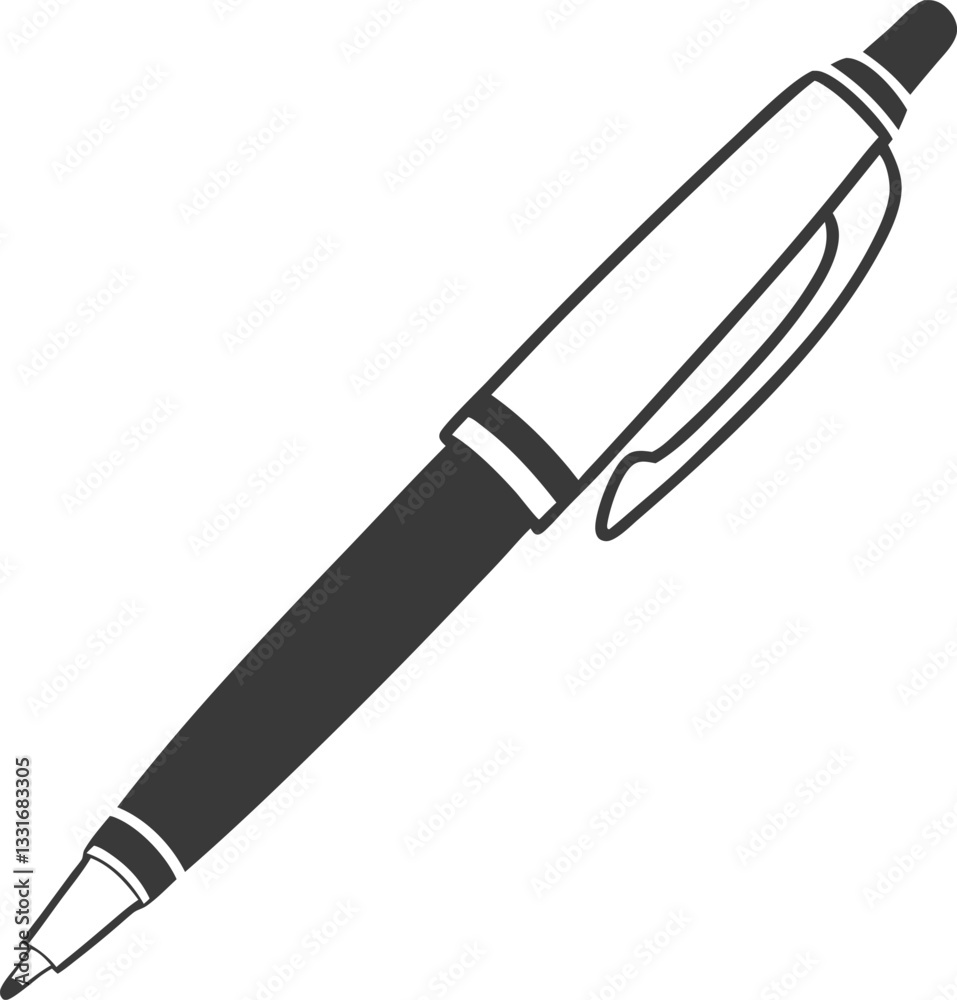 Pen icon on white background. Vector illustration Pen icon on white background. Vector illustration