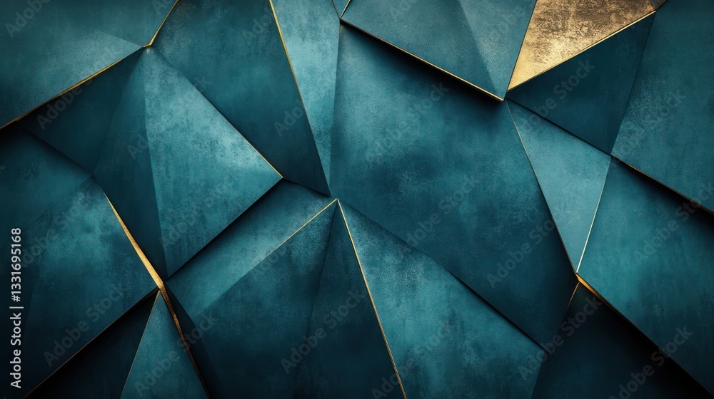 Teal gold geometric wall texture design Teal gold geometric wall texture design