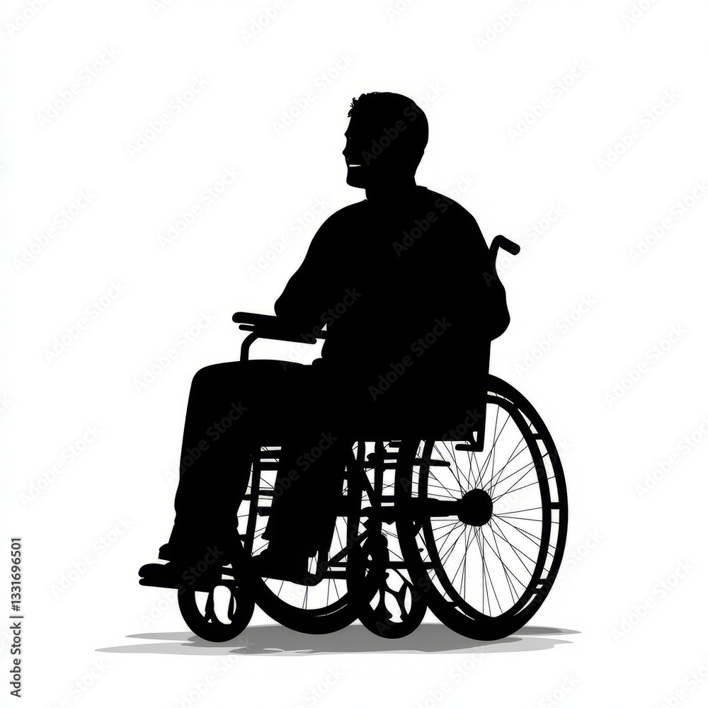 Silhouette of a Person Sitting in a Wheelchair
Silhouette of a Person Sitting in a Wheelchair