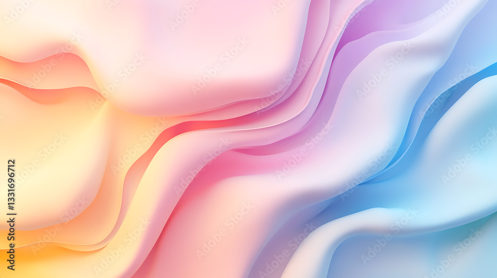 Naklejka premium Gradient background in pastel light colors, soft and smooth abstract backdrop for design and branding