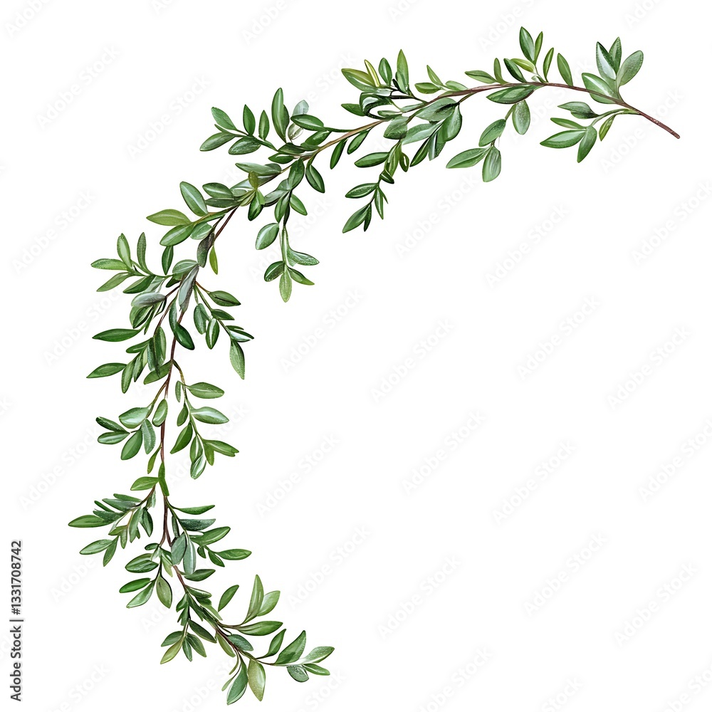 Obraz premium Branch of rosemary on white background