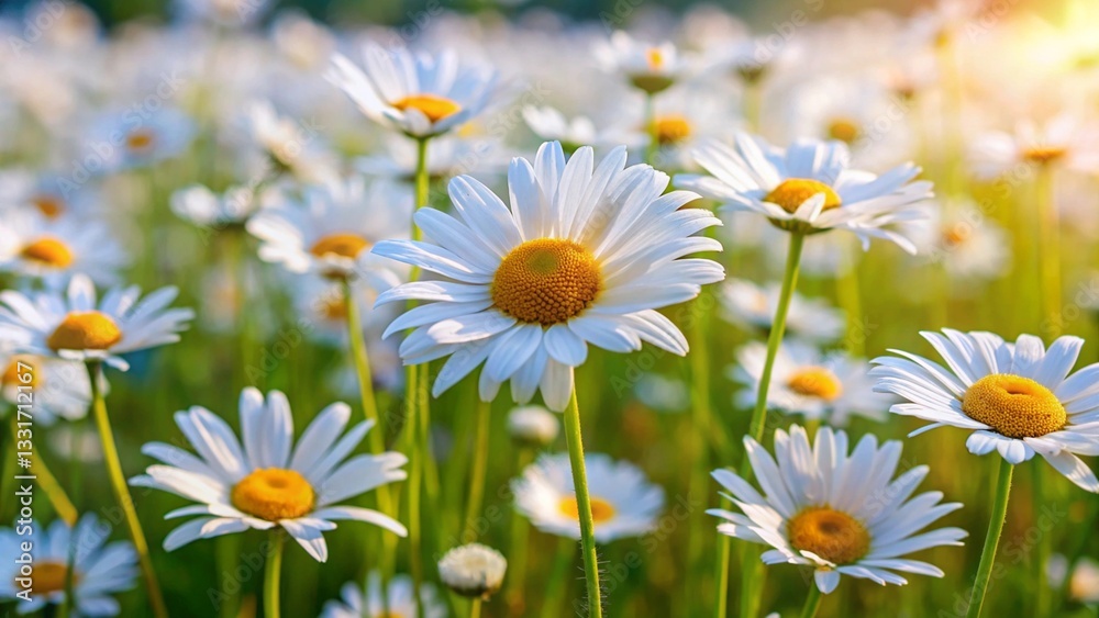 Fototapeta premium daisies in a field