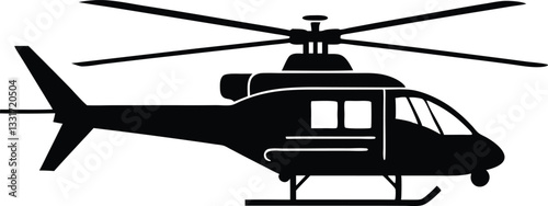 helicopter silhouette vector illustration,helicopter icon