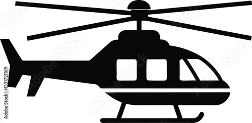 helicopter silhouette vector illustration,helicopter icon