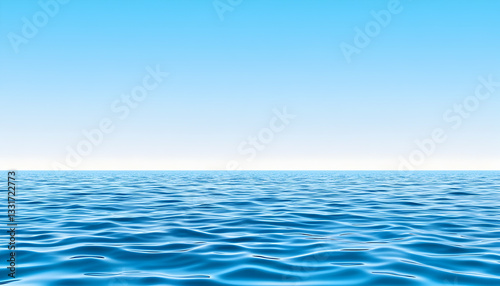 Wallpaper Mural Tranquil ocean surface meeting a clear sky Torontodigital.ca
