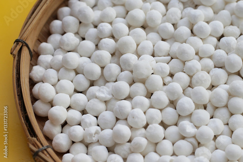 Big tapioca pearls, sago seeds photo