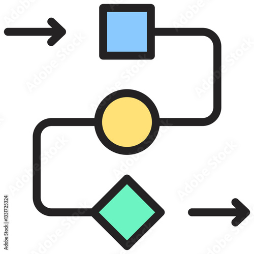 Process Flat Outline Icon